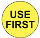 Use First Labels, Yellow with Black text, 1,000/EA