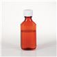 Amber Plastic Oval Medicine Bottles, 4 oz., 100/CS