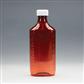 Amber Plastic Oval Medicine Bottles w/ Caps, 16 oz, 50/CS