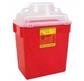 Multi-purpose Sharps Container 1-Piece 17.5H X 12.5W X 8.5D Inch 6 Gallon Red Base Vertical Entry Li