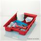 Half-Size Colored Crash Cart Box Only with Built-In Handle, Red, 1/EA