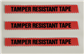  Tamper Resistant Tape, Red, 108'L x 1/2"H, 2 rolls/EA