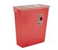 SharpSafety™ Sharps Container, Rotor/Hinged Lid, Transparent Red, 3 Gallon, 1/EA, 10/CS