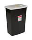 RCRA Waste Container SharpSafety™ 18.75 H X 12.75 D X 18.25 W Inch 12 Gallon Black Base / White Lid 