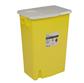 SharpSafety™ Chemotherapy Container, Hinged Lid, Yellow, 18 Gallon  5/CS