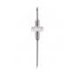 Double Ended Transfer Needle 17 Gauge 1 1/4 Inch, 3/4 Inch 100/case