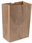 Duro 60 Lbs Capacity 12 x 7 x 17 Kraft Brown Paper Barrel Sack Bag - Basis Weight 60# - 