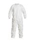 Cleanroom Coverall, DuPont, Tyvek, IsoClean, Size Medium, White, Disposable, Zipper Front, Elastic W