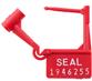 Padlock Plastic Safety Seals With Numbers - Red 100/box