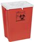 PG-II Flat Sharps Container with Port Lid, Red, 12 gal., 1/EA 8/CS