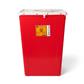 PG-II Flat Sharps Container with Port Lid, Red, 18 gal., 1/EA 7/CS