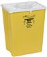 PG-II Flat Sharps Container for Chemotherapy Waste with Port Lid, Yellow, 12 gal., 1/EA 8/CS