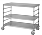 Sterile-Eze Horizontal Open Surgical Case Cart, 16 Guage 300 Series Stainless Steel Top w/Two adjust