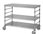 Sterile-Eze Horizontal Open Surgical Case Cart, 16 Guage 300 Series Stainless Steel Top w/Two adjsut