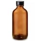 Amber Boston Round Glass Bottles - 4 oz 24/CS