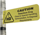 Caution Hazardous Drug Flag Labels, 1000/EA