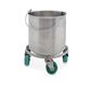 Stainless Steel Seamless Bucket. Casters attached. Made from 100% 304 stainless steel. 