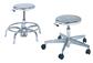 Stool; Lab, Tubular Steel, 14" - 19", Safety Casters, With Footring, Traxx